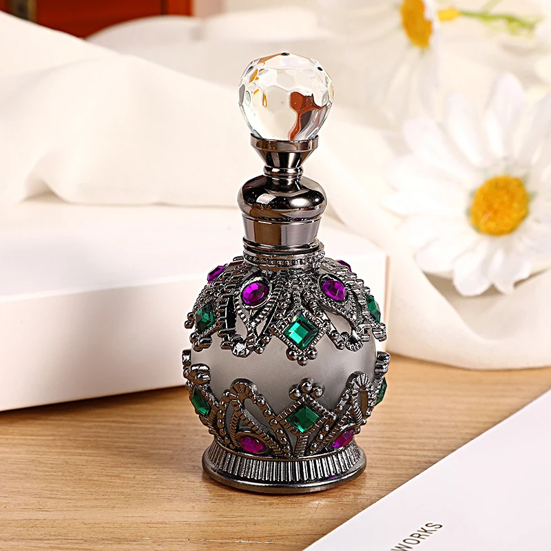 1PCS Luxury Perfume Bottle Essential Oil Bottle 15ml Empty Bottle Storage Bottle Gift Glass Perfume Bottle Portable Bottles