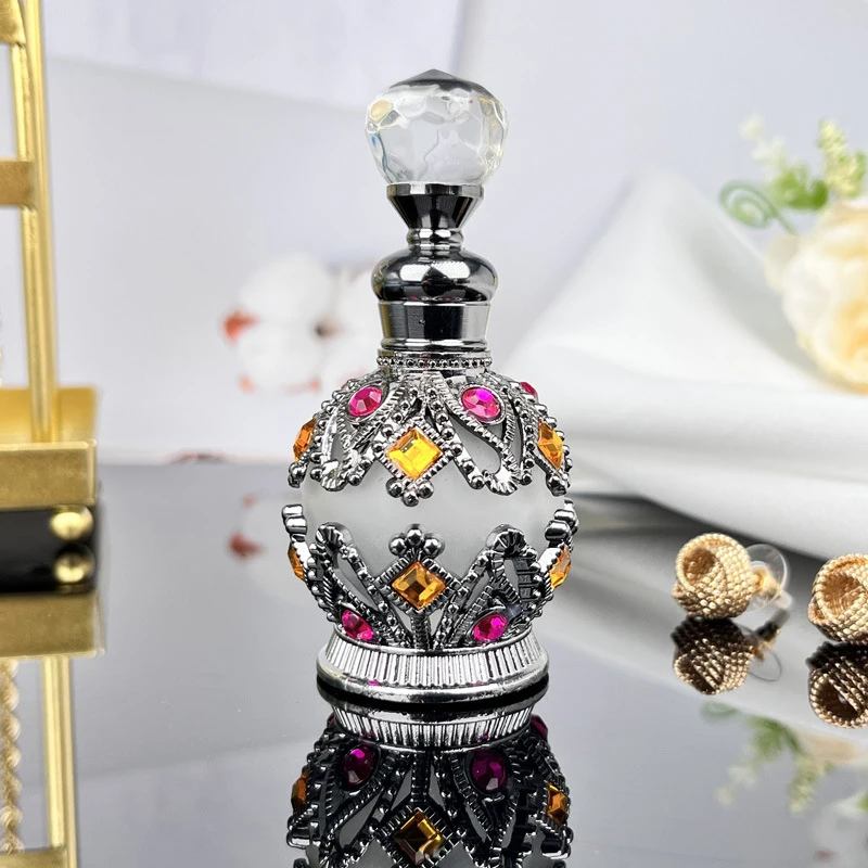 1PCS Luxury Perfume Bottle Essential Oil Bottle 15ml Empty Bottle Storage Bottle Gift Glass Perfume Bottle Portable Bottles