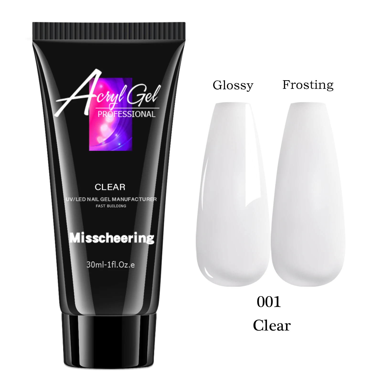 30ml Solid Color Nail Extension Gel Nail Build Poly Acrylic Gel Uv Led Quick Extension Of Crystal Model Painless Crystal Glue