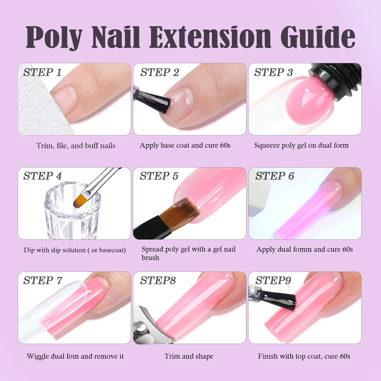 30ml Solid Color Nail Extension Gel Nail Build Poly Acrylic Gel Uv Led Quick Extension Of Crystal Model Painless Crystal Glue