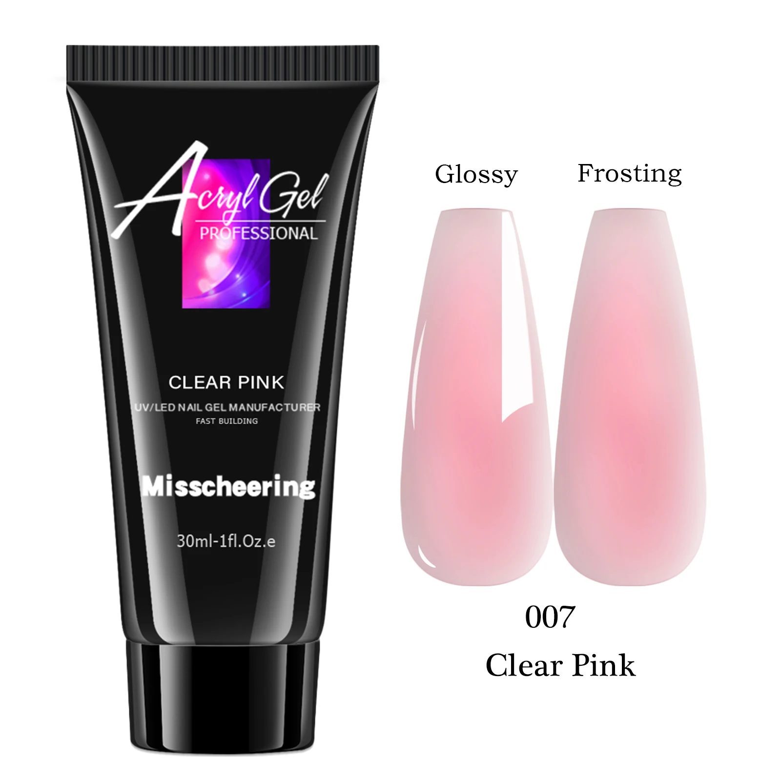30ml Solid Color Nail Extension Gel Nail Build Poly Acrylic Gel Uv Led Quick Extension Of Crystal Model Painless Crystal Glue