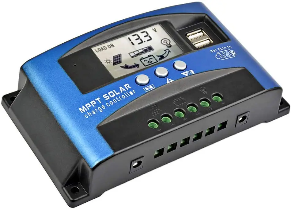Y&H MPPT Solar Charge Controller 40A 60A 100A with Load/Dual USB /LCD 12V 24V Auto Solar Panel Charger Regulator