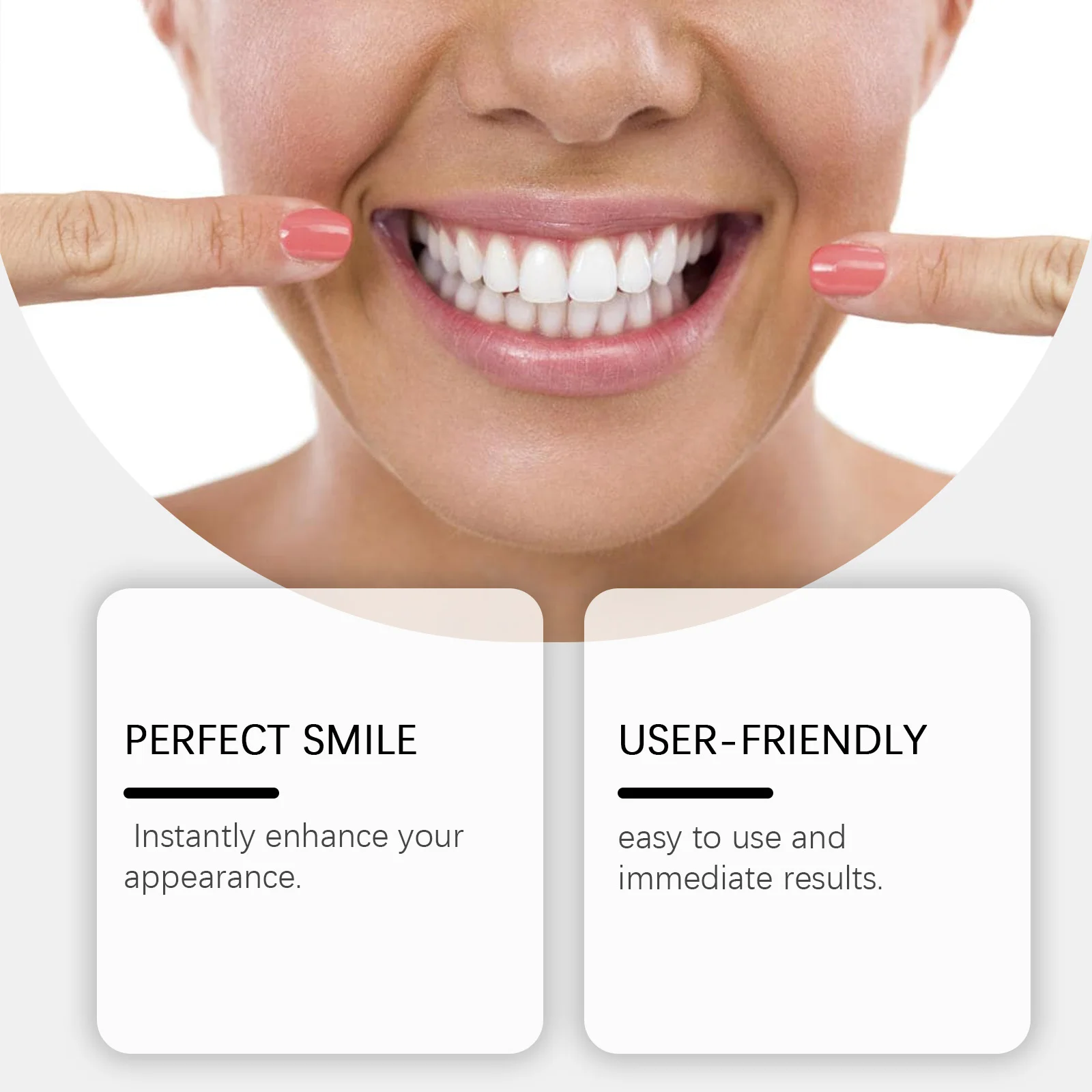 Upper and Lower Dentures False Teeth Full Set Improve Missing Broken Dark Tooth Improvement Temporary Dental Restoration Kit