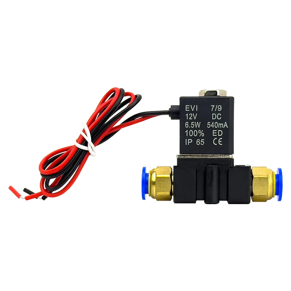 12V 24V 220V Pneumatic Electric Solenoid Valve 2 Position 2 Port Normally Closed Air Magnetic Valve 6mm 8mm Hose Barb Connection