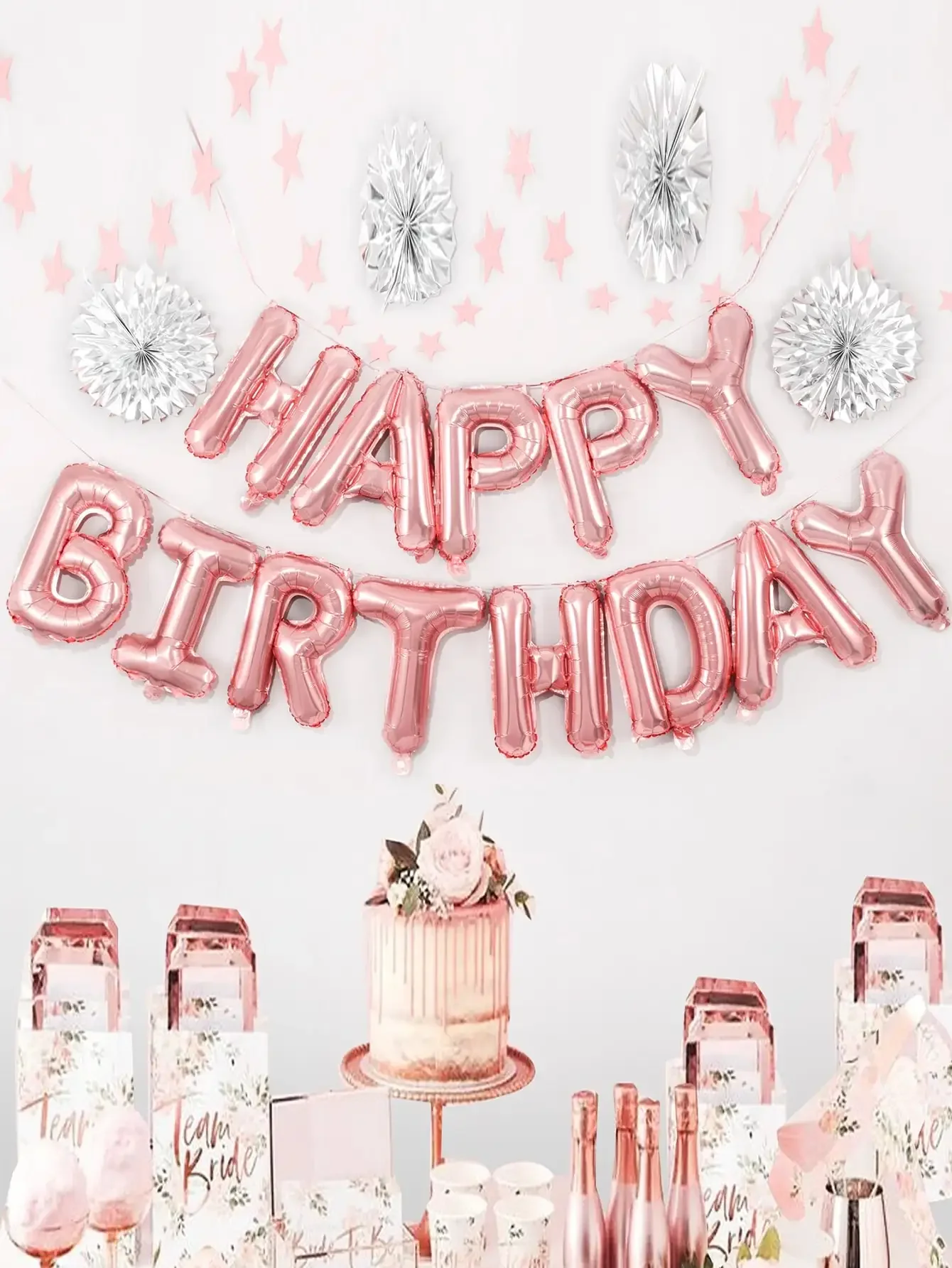 16 Inch Happy Birthday Balloons Pink Blue Aluminium Foil Balloon Birthday Party Decoration Suppries Home DIY Accessories Prop