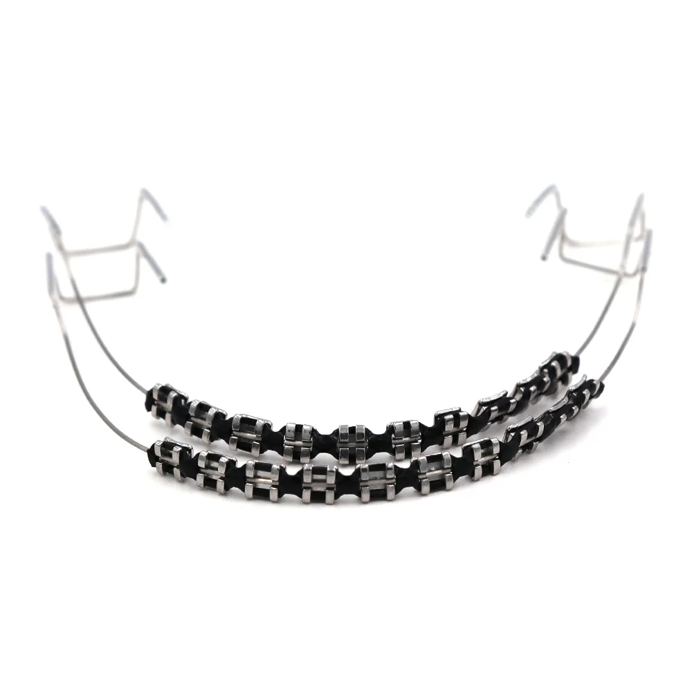 Fake Braces for Teeth - Removable Dental Jewelry with Metal Wire Bracket, DIY Tooth Decoration for Party Cosplay