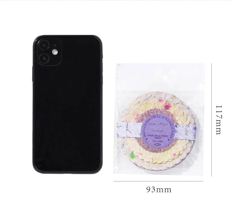 JIANQI 50 pcs Craft Vintage Scrapbooking Paper Kawaii Art Junk Journal Deco Sticker rotundity emboss DIY Material Paper