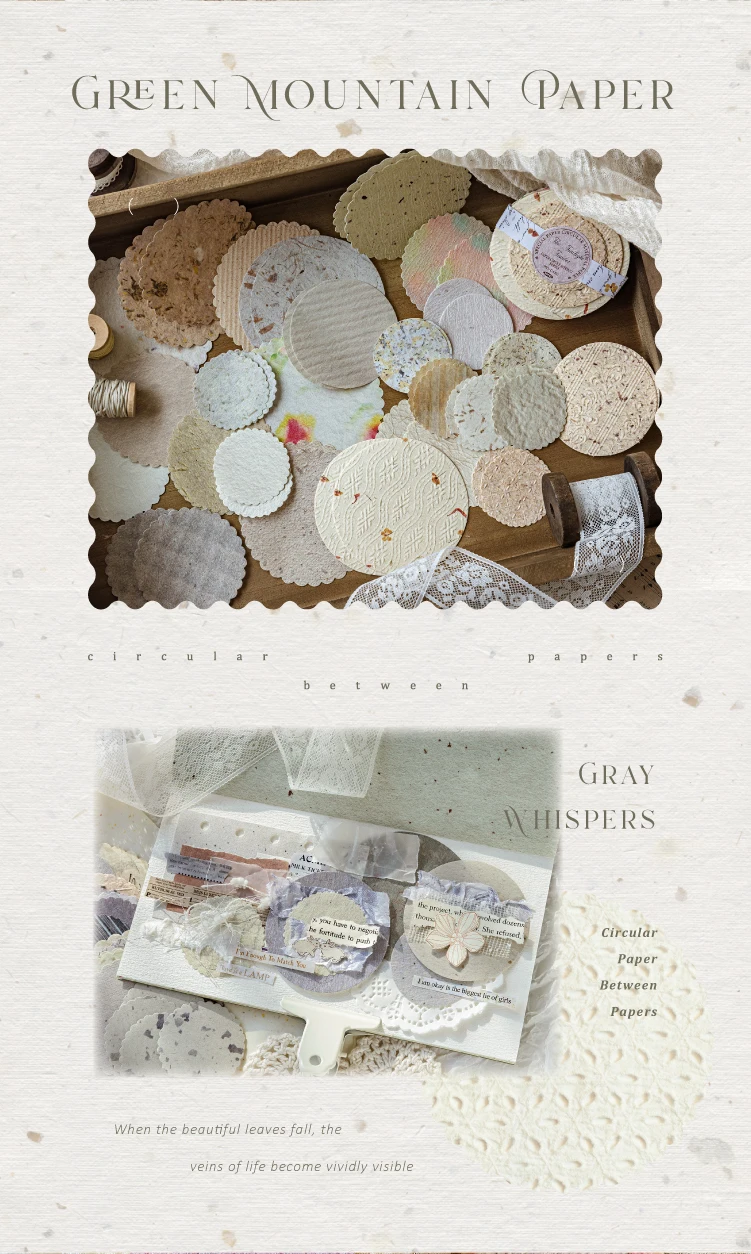 JIANQI 50 pcs Craft Vintage Scrapbooking Paper Kawaii Art Junk Journal Deco Sticker rotundity emboss DIY Material Paper
