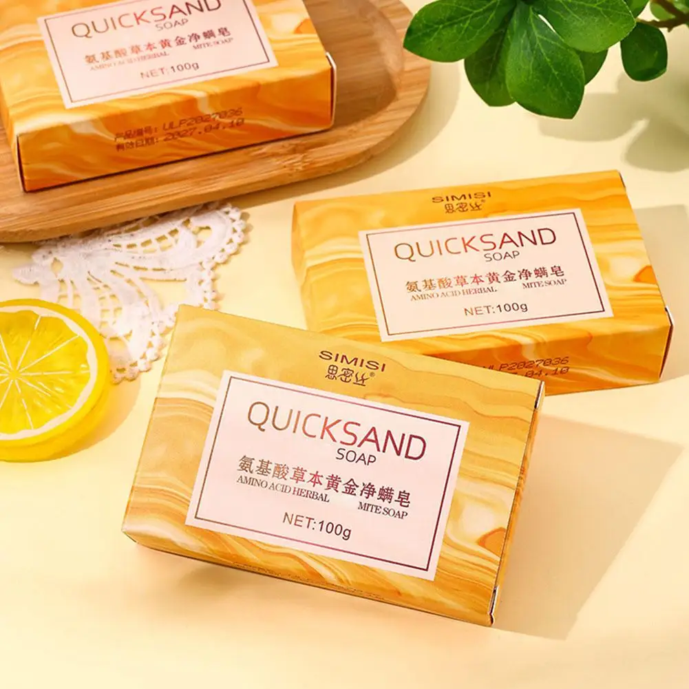 3/6PCS Gold Soap Handmade Essential Oil Soap Black Spots Remover Gentle Clean Shrink Pores Moisturizing Bath Body Face Bar Soap
