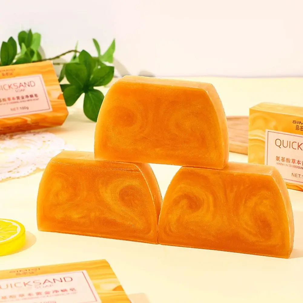 3/6PCS Gold Soap Handmade Essential Oil Soap Black Spots Remover Gentle Clean Shrink Pores Moisturizing Bath Body Face Bar Soap