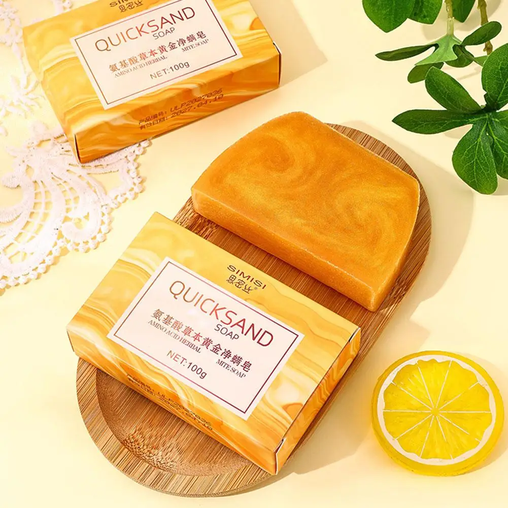 3/6PCS Gold Soap Handmade Essential Oil Soap Black Spots Remover Gentle Clean Shrink Pores Moisturizing Bath Body Face Bar Soap