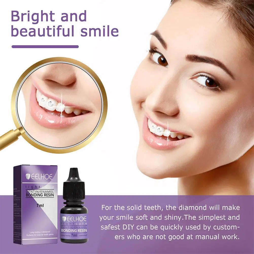 EELHOE Tooth Gem Glue Dental Adhesive for Tooth Gems Diamond Kit Glue Teeth Crystal Jewelry Sturdy Tooth Jewelry Orthodontic Gel