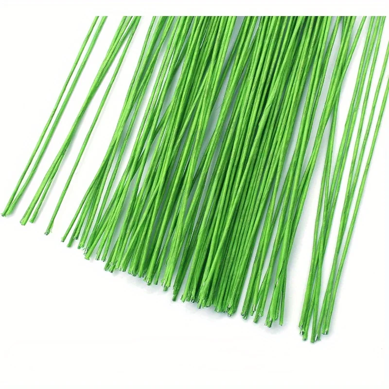 #26 #20 Paper Floral Wire 0.45mm/0.9mm Diameter 36cm 30mm Long Iron Wire Useds For DIY Nylon Stocking Flower Branche Making