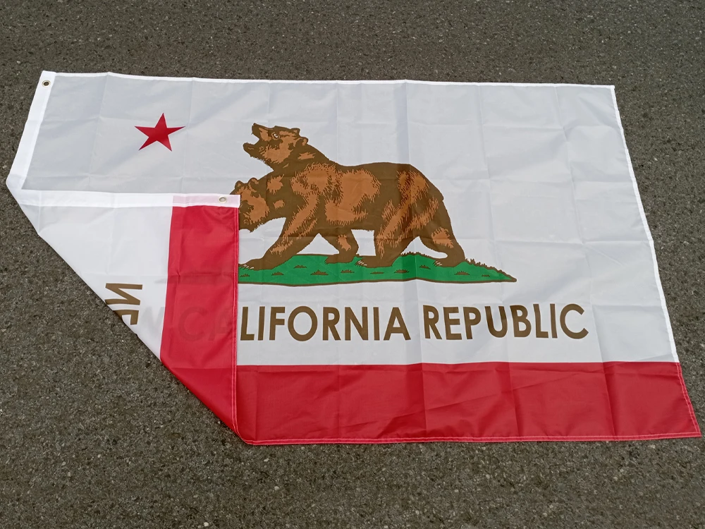 Aerxemrbrae 90X150cm New California Flag Double Side Printed Polyester Hanging New California Republic Flag for Decoration