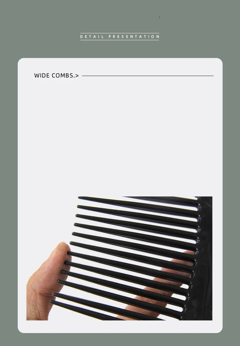 Wide Tooth Smooth Hairdressing Comb Big Size Wet Long Curly Hairbrush Salon Detangling Hair Styling Tools Coarse Wide Spikes