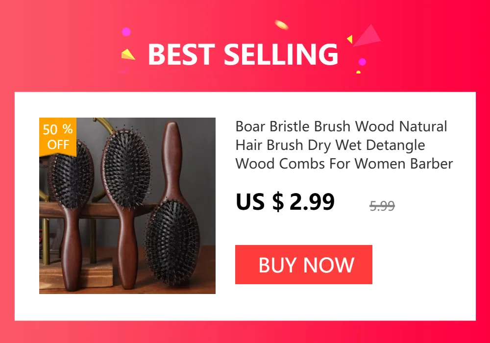 Wide Tooth Smooth Hairdressing Comb Big Size Wet Long Curly Hairbrush Salon Detangling Hair Styling Tools Coarse Wide Spikes