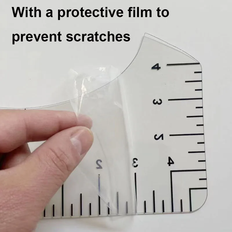 4/8Pcs/set Round T-Shirt Neck Measurement Tools PVC Alignment Rulers For Guiding Design Clothes Size Handmade Sewing Accessories