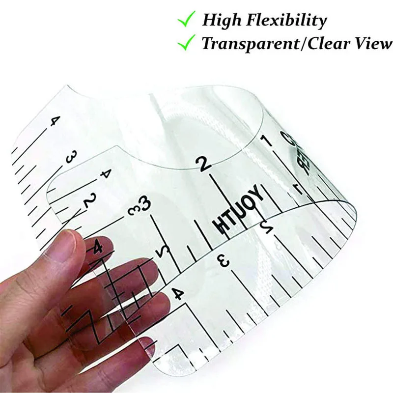 4/8Pcs/set Round T-Shirt Neck Measurement Tools PVC Alignment Rulers For Guiding Design Clothes Size Handmade Sewing Accessories