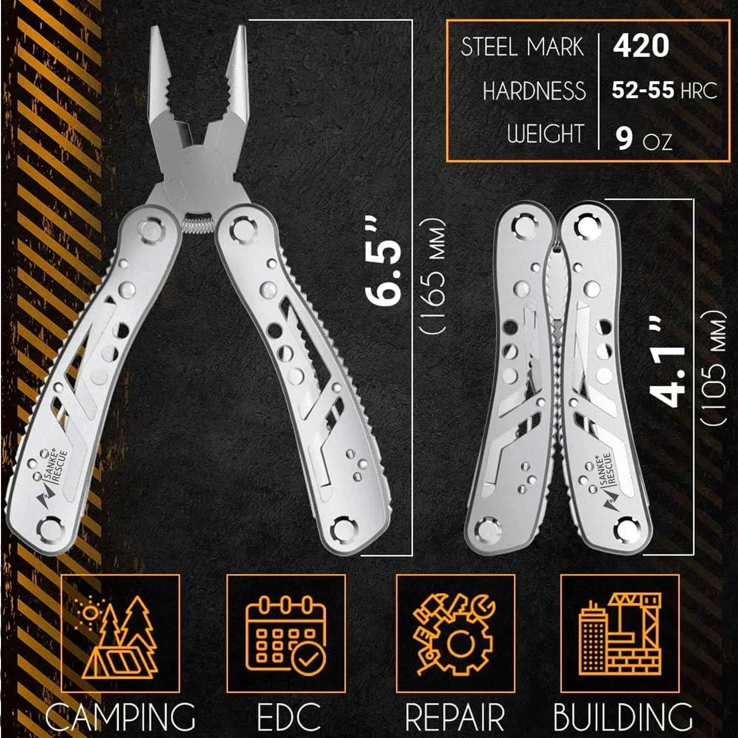 Multitool 24-in-1 Multitools Pliers with Professional Multi-tool for Survival Camping and Hunting Gifts for Men Dad Hus Band
