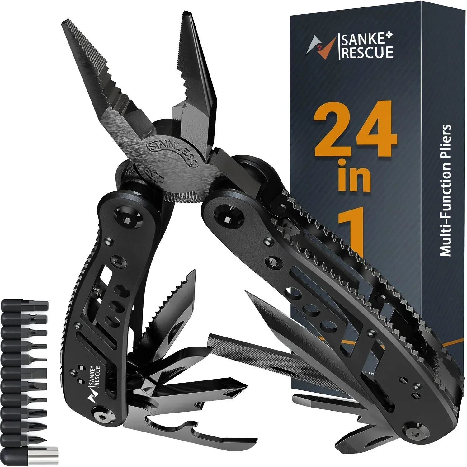 Multitool 24-in-1 Multitools Pliers with Professional Multi-tool for Survival Camping and Hunting Gifts for Men Dad Hus Band