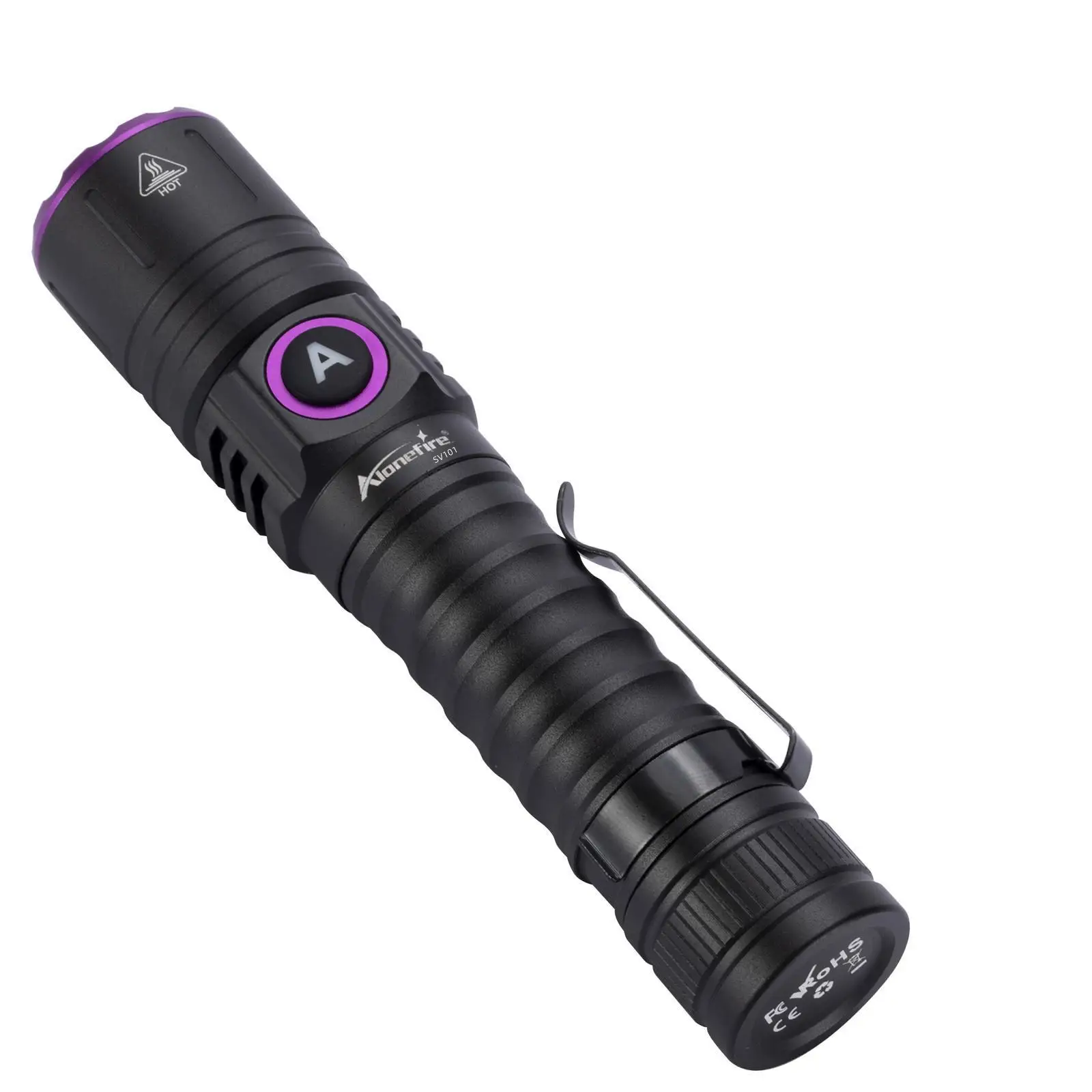 15W High Power UV 395/365nm USB Rechargeable Flashlight Cat Dog Urine Tinea Ore Money Scorpion Fluorescence Marker Purple Light