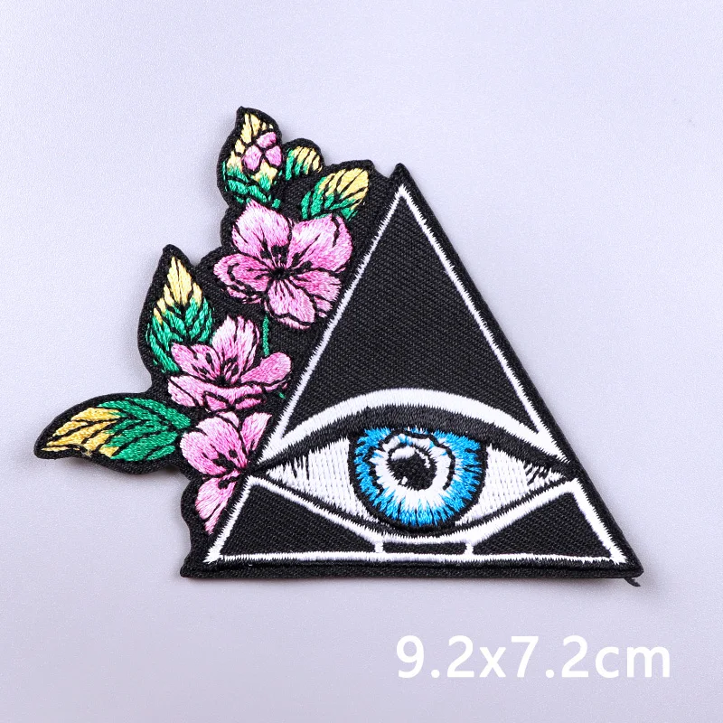 Punk Series Patch Iron On Patches For Clothing Thermoadhesive Patches On Clothes Horror Eyes Embroidery Patch DIY Sewing Patch