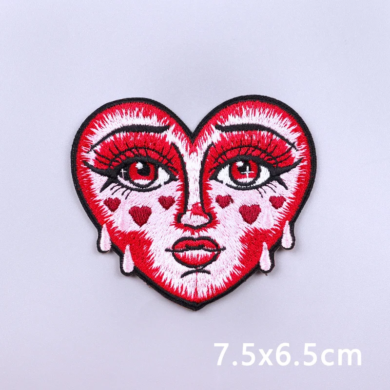 Punk Series Patch Iron On Patches For Clothing Thermoadhesive Patches On Clothes Horror Eyes Embroidery Patch DIY Sewing Patch