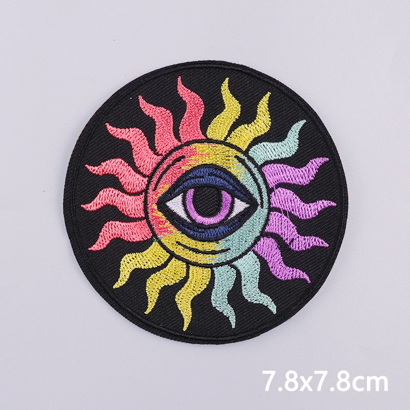 Punk Series Patch Iron On Patches For Clothing Thermoadhesive Patches On Clothes Horror Eyes Embroidery Patch DIY Sewing Patch