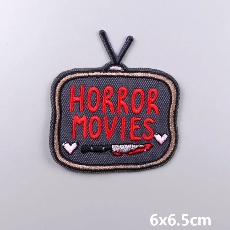 Punk Series Patch Iron On Patches For Clothing Thermoadhesive Patches On Clothes Horror Eyes Embroidery Patch DIY Sewing Patch