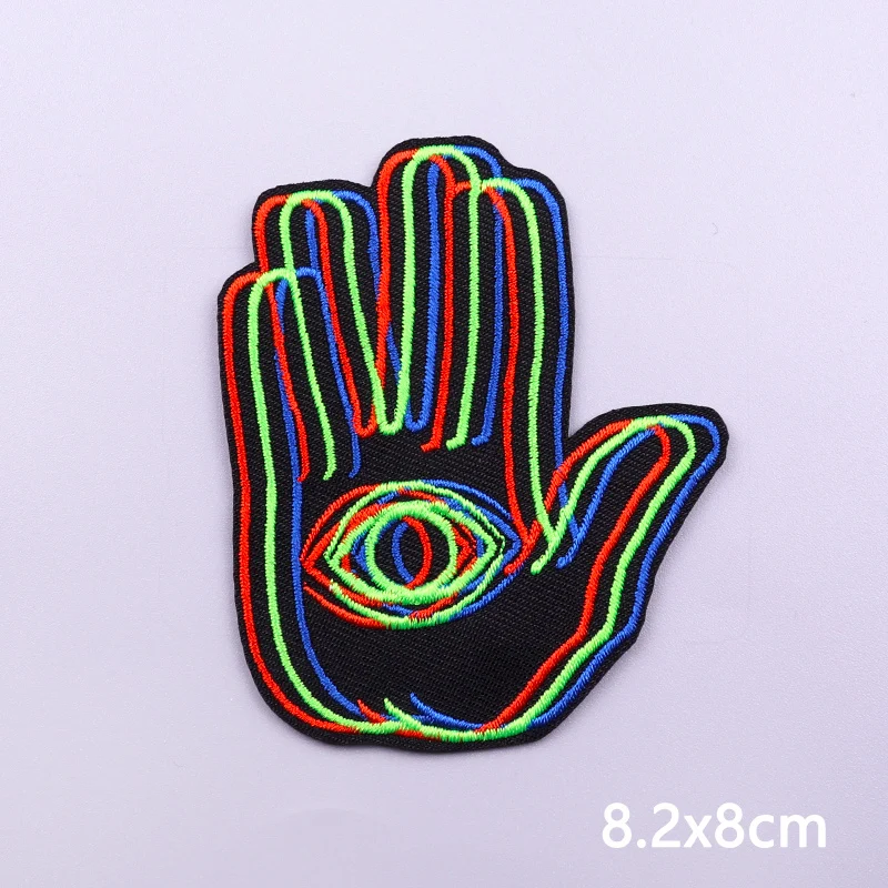 Punk Series Patch Iron On Patches For Clothing Thermoadhesive Patches On Clothes Horror Eyes Embroidery Patch DIY Sewing Patch