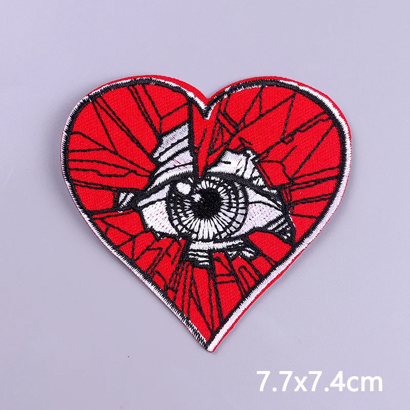 Punk Series Patch Iron On Patches For Clothing Thermoadhesive Patches On Clothes Horror Eyes Embroidery Patch DIY Sewing Patch