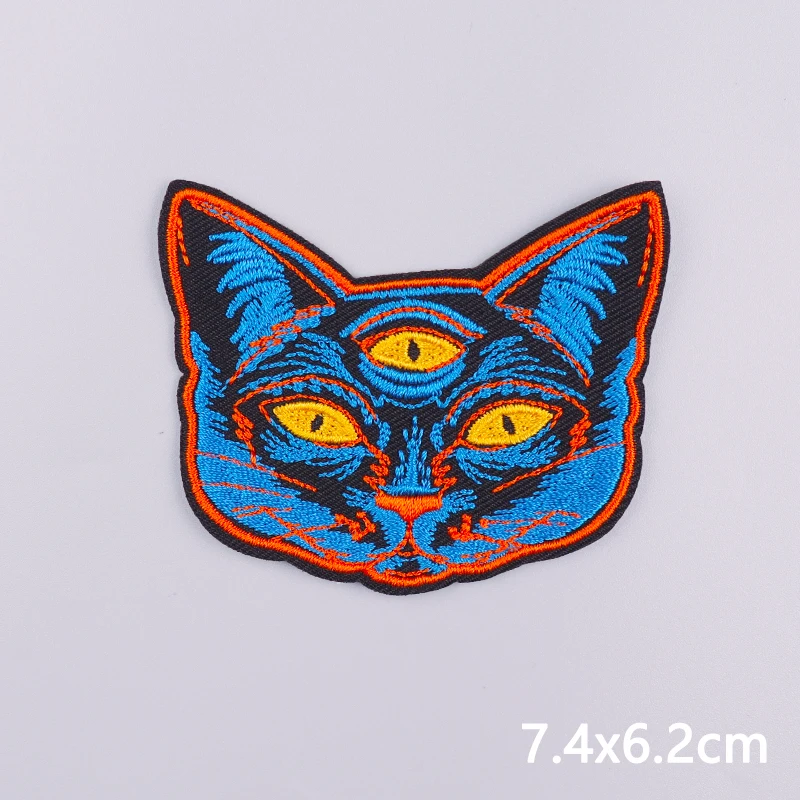 Punk Series Patch Iron On Patches For Clothing Thermoadhesive Patches On Clothes Horror Eyes Embroidery Patch DIY Sewing Patch