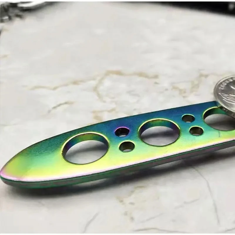 Portable Folding Butterfly Knife Trainer Stainless Steel Pocket Practice Training Tool for Outdoor Games Hand Movements No Edge