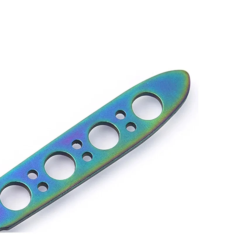 Portable Folding Butterfly Knife Trainer Stainless Steel Pocket Practice Training Tool for Outdoor Games Hand Movements No Edge