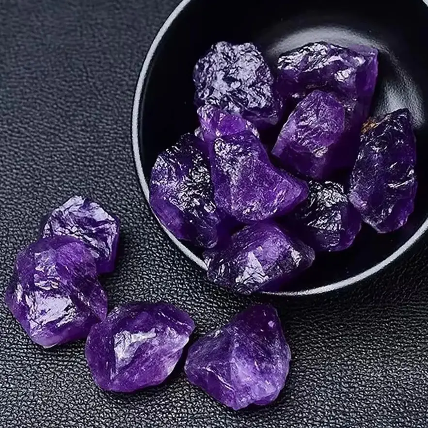 Natural Amethyst Reiki Healing Energy Gemstone Mineral Raw Stones Purple Rough Quartz Crystals Specimen Room Decor