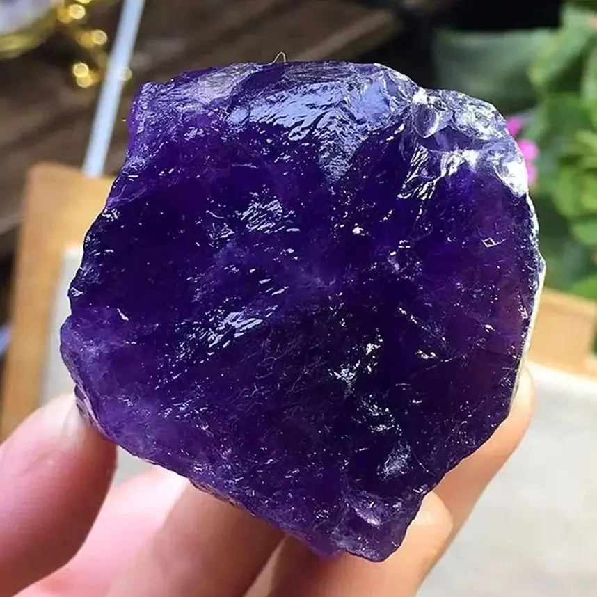 Natural Amethyst Reiki Healing Energy Gemstone Mineral Raw Stones Purple Rough Quartz Crystals Specimen Room Decor