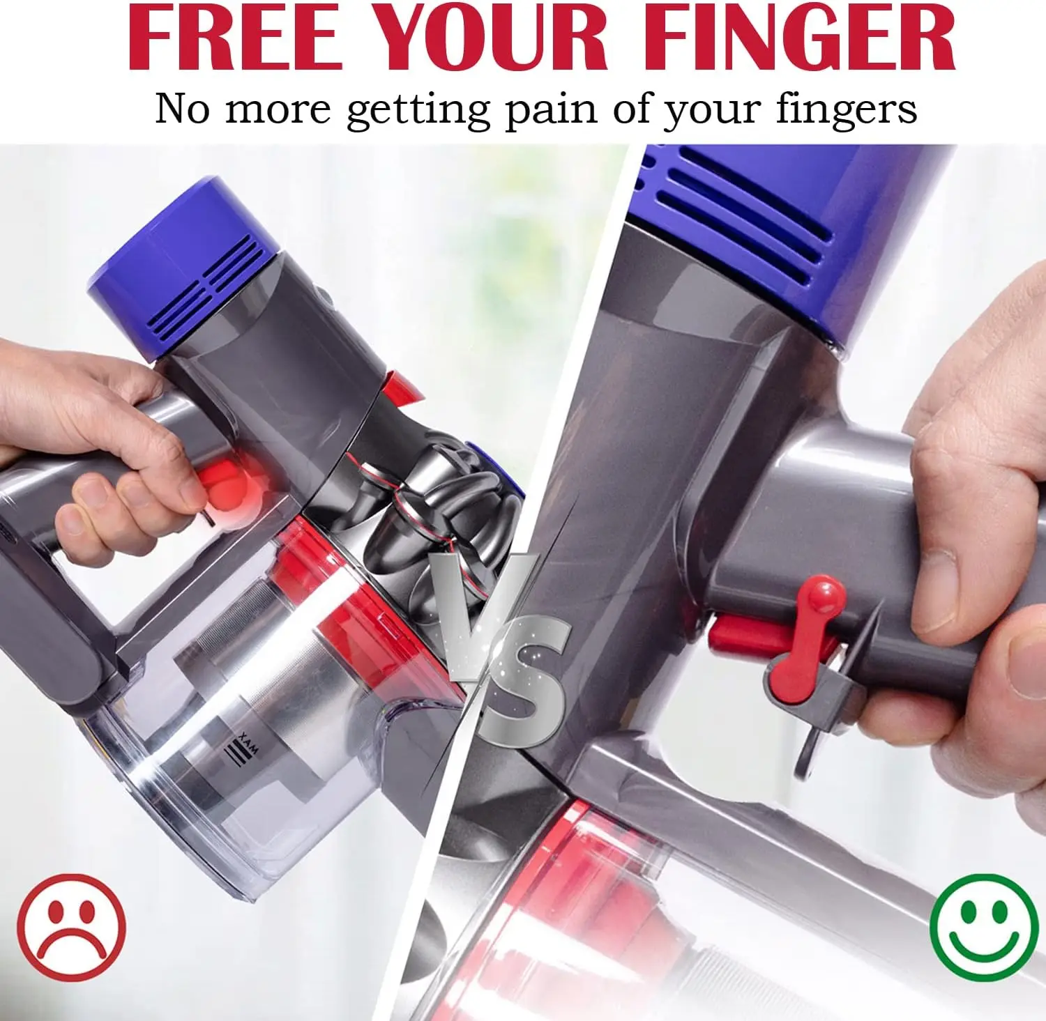 Plastic Sweeping Robot Switch Lock Accessories Hand-held Trigger Lock Clip Holder Switch Power Button for Dyson V6 V7 V8 V10 V11