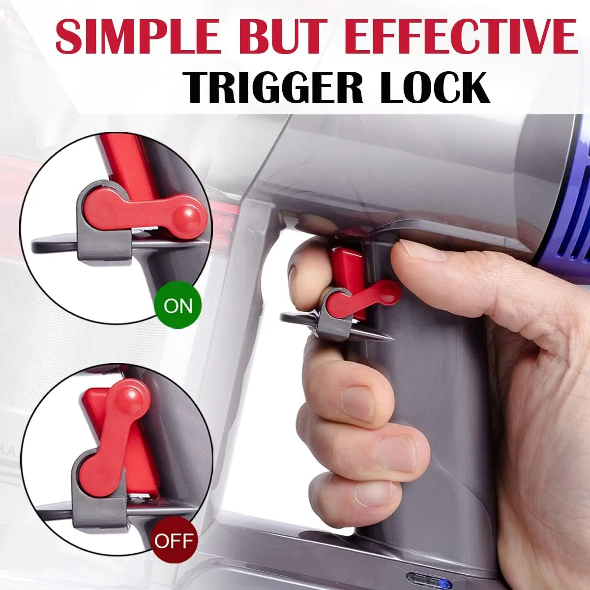 Plastic Sweeping Robot Switch Lock Accessories Hand-held Trigger Lock Clip Holder Switch Power Button for Dyson V6 V7 V8 V10 V11