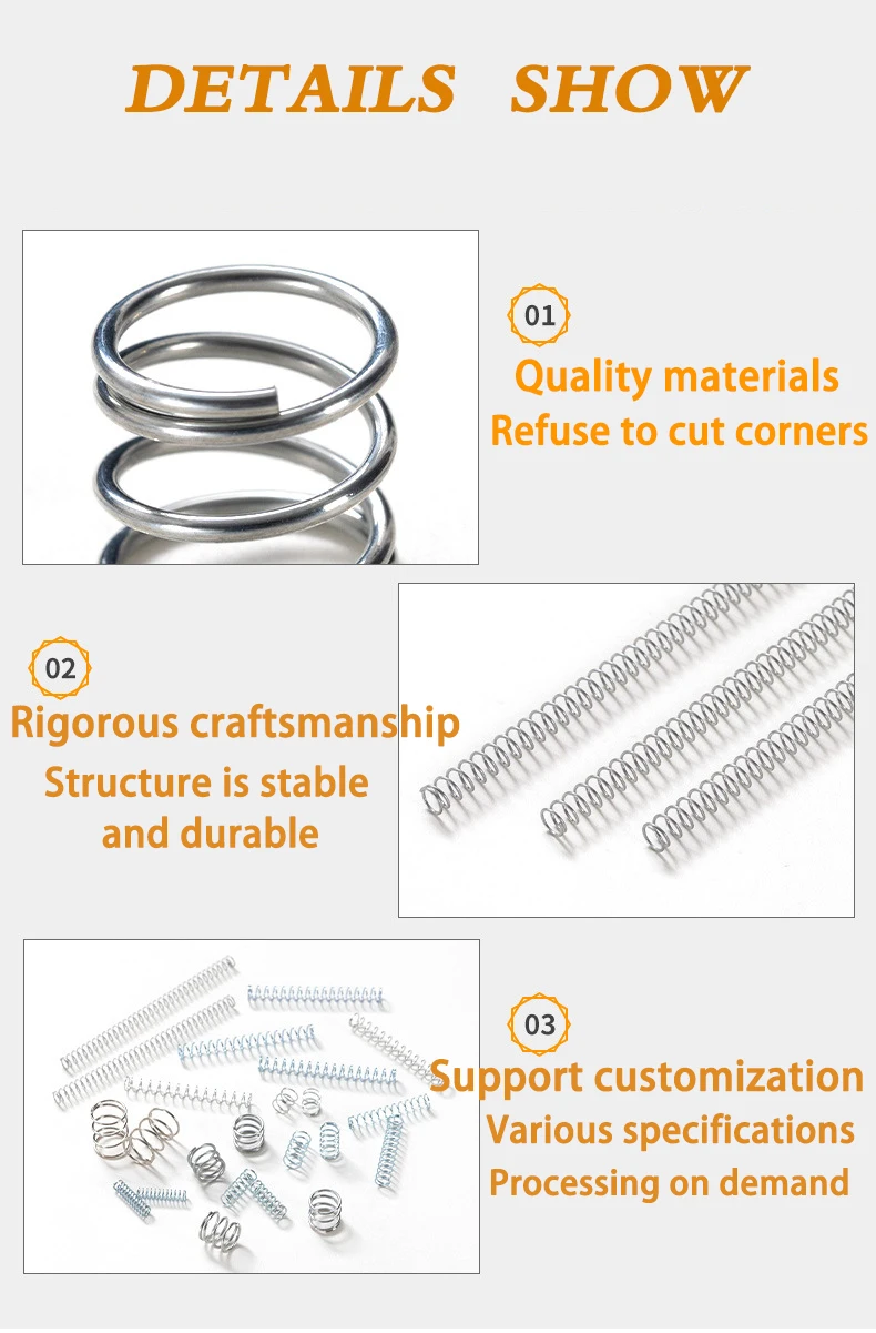 30Pcs Wire Diameter 0.4mm 0.5mm 304 Stainless Steel Micro Small Compression Spring OD 3mm/4mm/5mm/6mm/7mm/8mm/9mm/10mm L:5-50mm