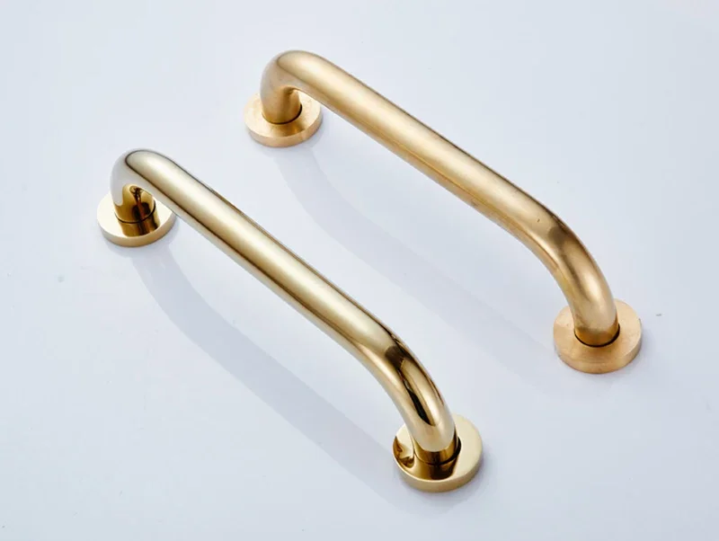 30/40/50cm Bathroom Tub Toilet Handrail Brass Gold Finish Grab Bar Shower Safety Support Handle Towel Rack