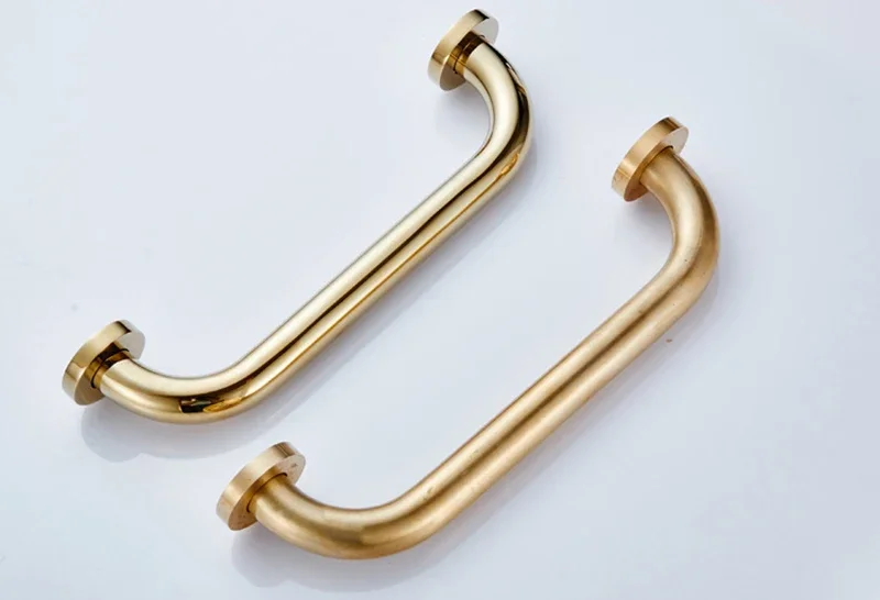 30/40/50cm Bathroom Tub Toilet Handrail Brass Gold Finish Grab Bar Shower Safety Support Handle Towel Rack
