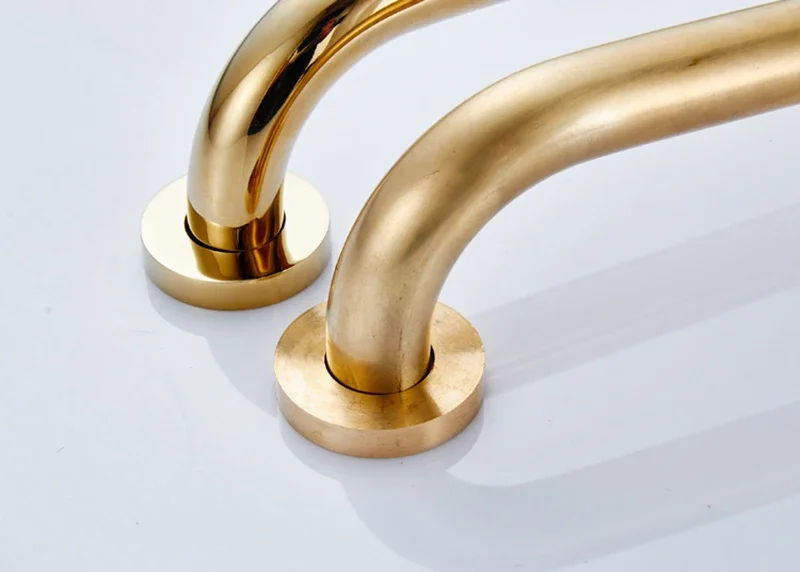 30/40/50cm Bathroom Tub Toilet Handrail Brass Gold Finish Grab Bar Shower Safety Support Handle Towel Rack