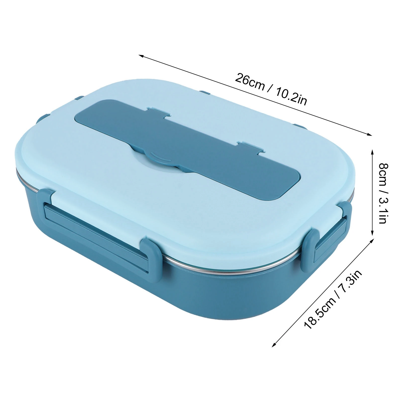 Food Storage Container Dinnerware Stainless Steel Lunch Box 4‑Grid Portable Bento Box Food Storage Container for Student Adult