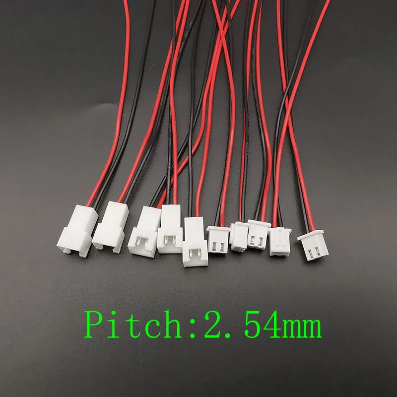 5/10Pairs Mini Micro JST 1.25mm / PH 2.0mm / XH 2.54mm Pitch 2 Pin Male Female Plug Connector With Wire Cables