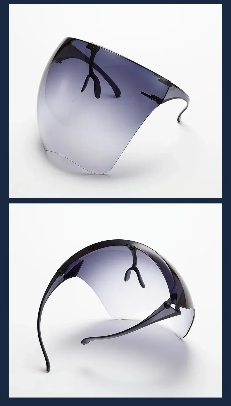 Full Face Sunglasses Mask Women Men Protective Faceshield Glasses Goggles Covered Spherical Lens Anti-Spray Cycling Sunglasses