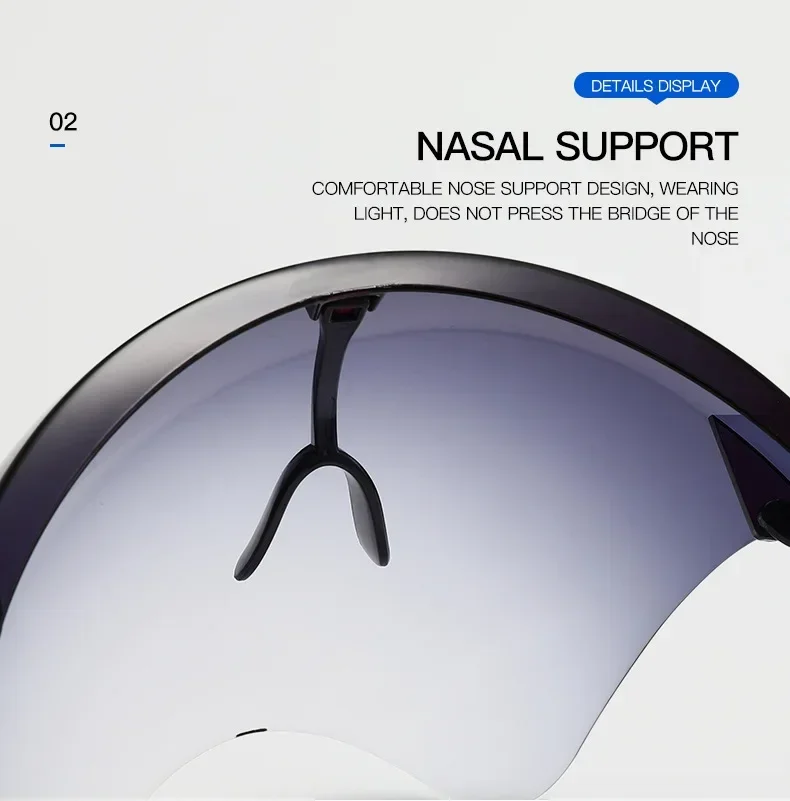 Full Face Sunglasses Mask Women Men Protective Faceshield Glasses Goggles Covered Spherical Lens Anti-Spray Cycling Sunglasses
