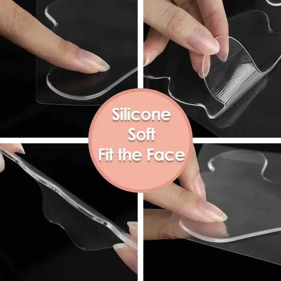 Anti-Ageing Wrinkle Prevention Forehead Neck Under Eye And Smile Line Reusable Silicone Face Patches For Wrinkles Skin Care Tool
