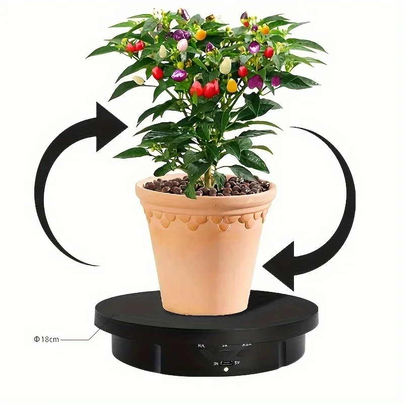 Photography Turntable Electric Rotating Display Stand 360 Degree with Remote Control Motorized Turntable for Photos or Videos
