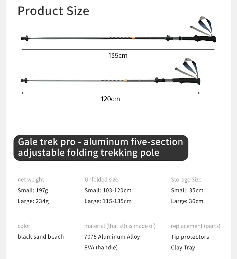 Naturehike Carbon Fiber Trekking Poles 5 Sections Portable Folding Climbing Sticks Outdoor Hiking Collapsible Walking Sticks