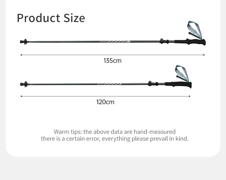 Naturehike Carbon Fiber Trekking Poles 5 Sections Portable Folding Climbing Sticks Outdoor Hiking Collapsible Walking Sticks